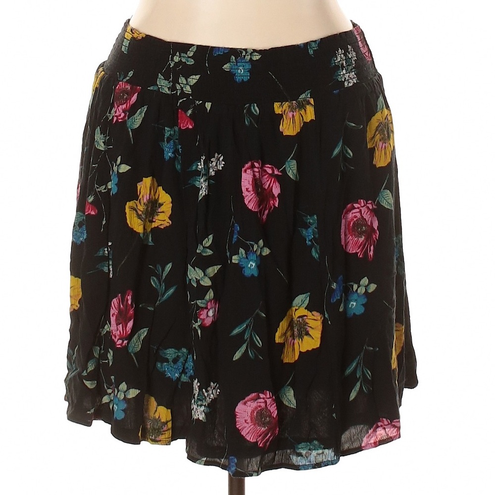 Old Navy Black Floral Skirt | XL